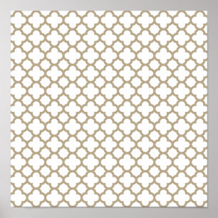 Affiches Café Latte Quatrefoil