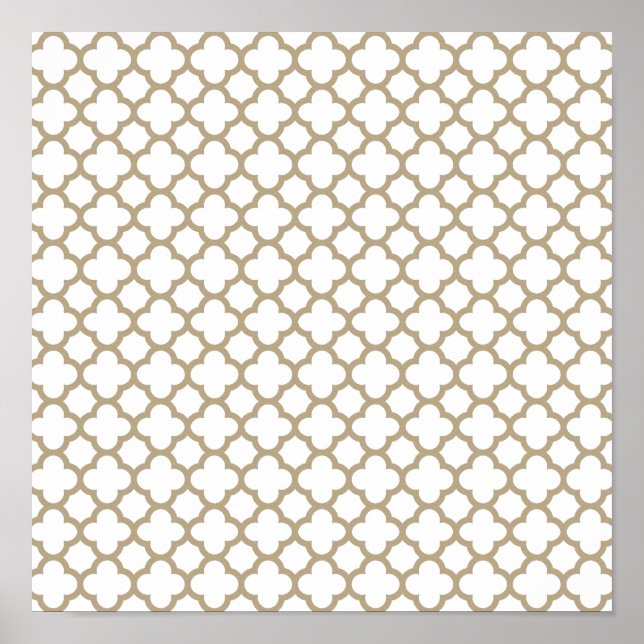 Affiches Café Latte Quatrefoil (Devant)