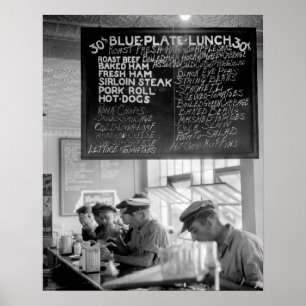 Affiches Café Trucker, 1940. Photo vintage