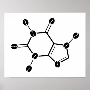 Affiches caffeine molecular beans