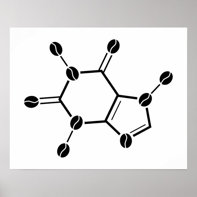 Affiches caffeine molecular beans (Devant)