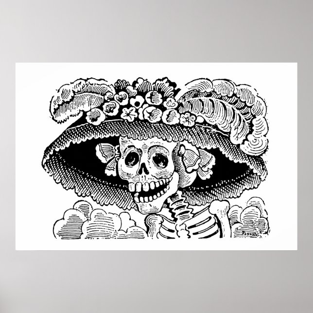 Affiches Calavera Garbancera par José Guadalupe Posada (Devant)