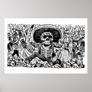 Affiches Calavera Oaxaqueña par José Guadalupe Posada