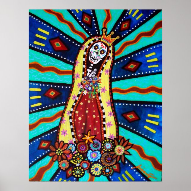 Affiches Calavera Virgen Guadalupe (Devant)