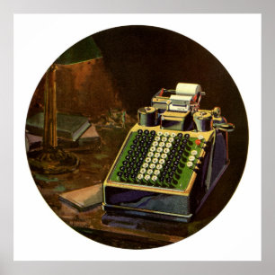 Affiches Calculateur comptable Comptomètre vintage