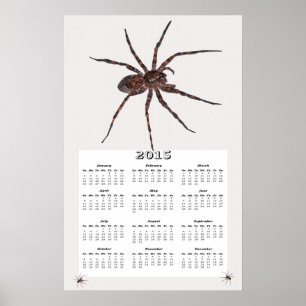 Affiches calendrier 2015 de l'araignée de loup
