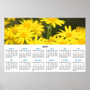 Affiches Calendrier 2018 photographie de fleurs sauvages do