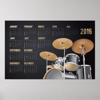 Affiches Calendrier de batterie 2016