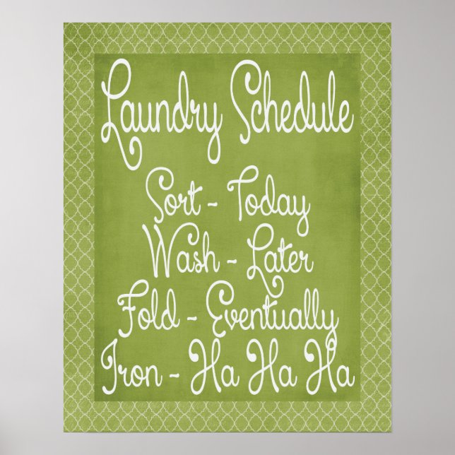 Affiches Calendrier de blanchisserie (Devant)