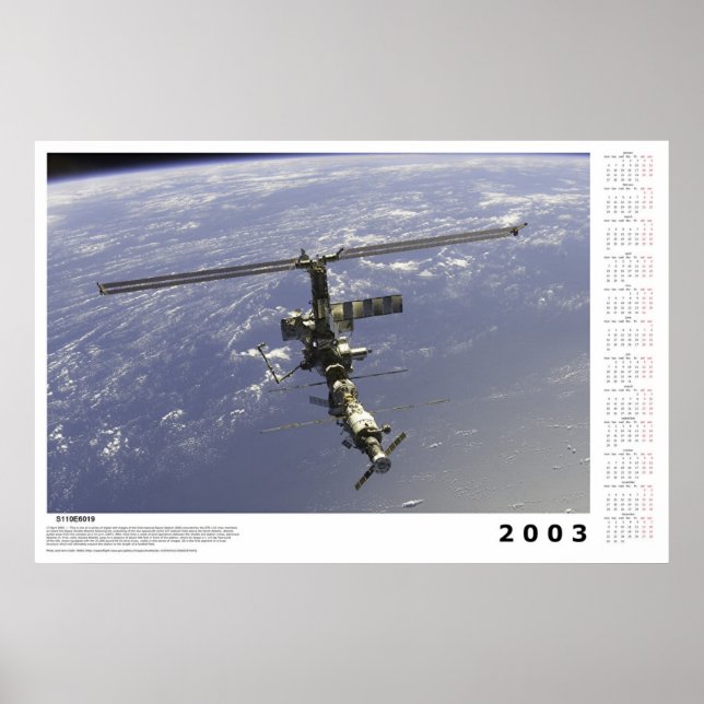 Affiches Calendrier de la Station spatiale internationale p (Devant)
