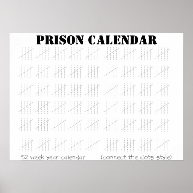 Affiches Calendrier de prison (Devant)