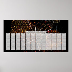 Affiches Calendrier des Jours Spéciaux à Se Rappeler avec F