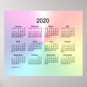 Affiches Calendrier mural Shimmer 2020 par Janz Imprimer