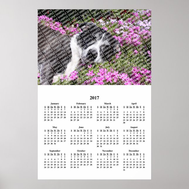Affiches Calendrier personnalisé pour l'année 2017 avec pho (Devant)