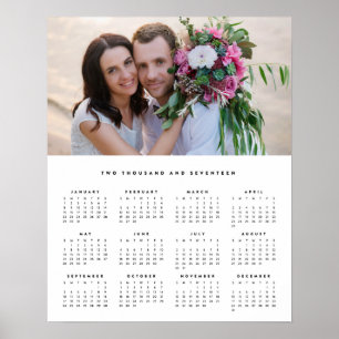 Affiches Calendrier photo annuel minimal 16x20 2017