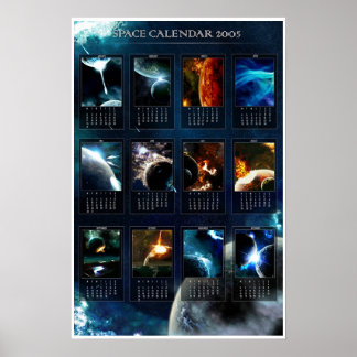 Affiches Calendrier spatial 2005