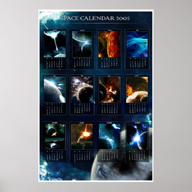 Affiches Calendrier spatial 2005 (Devant)