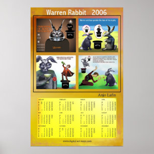 Affiches Calendrier Warren Rabbit 2006 par Anjo Lafin