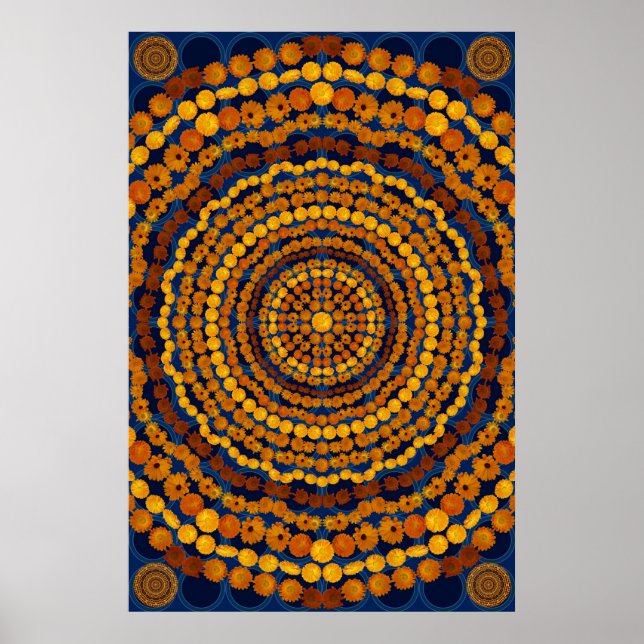 AFFICHES CALENDULA MANDALA 3 (Devant)