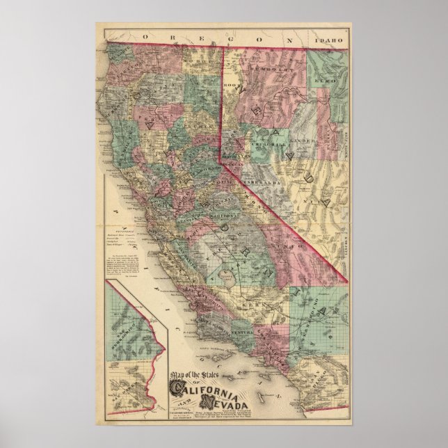 Affiches California, Nevada 2 (Devant)
