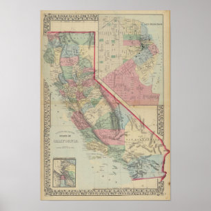 Affiches California, San Francisco Map by Mitchell