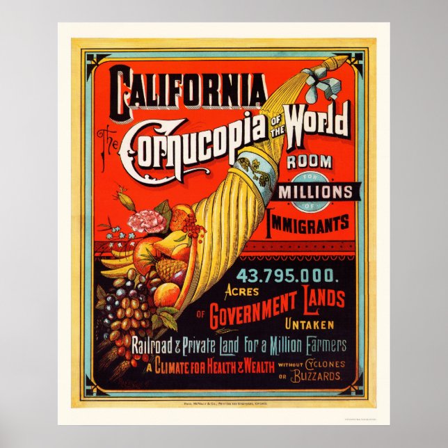 Affiches Californie - Cornucopia du monde (Devant)