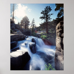 Affiches Californie, Sierra Nevada Mountains, Une cascade