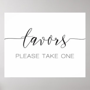 Affiches Calligraphie Mariage Faveurs Signer