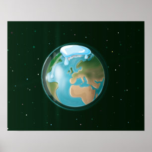 Affiches Calottes glaciaires de la planète Terre.