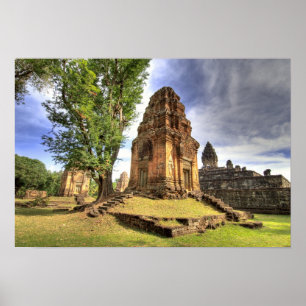Affiches Cambodge, Angkor Vat. Vue sur le temple de Bakong.