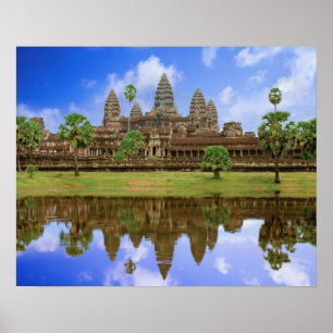 Affiches Cambodge, Kampuchea, temple d'Angkor Wat.