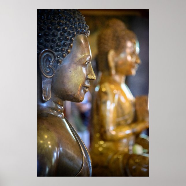 Affiches Cambodge, Phnom Penh. Statues de Bouddha (Devant)