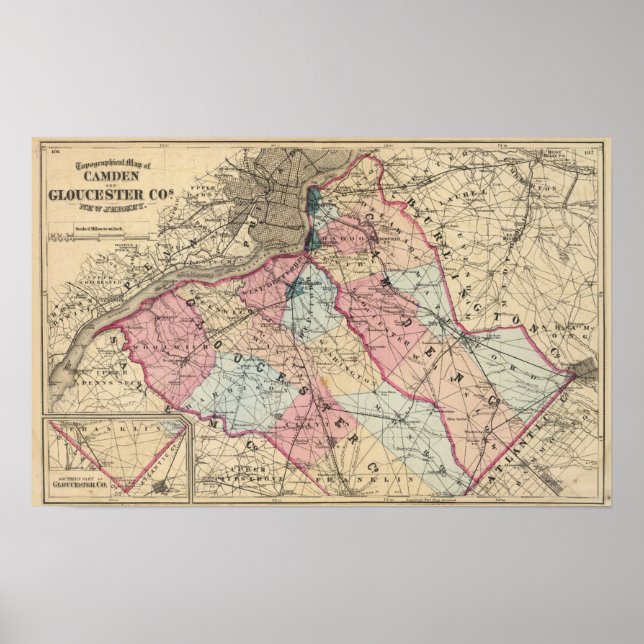 Affiches Camden, comtés de Gloucester, NJ (Devant)