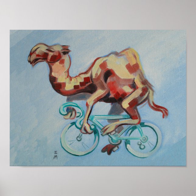 Affiches Camel À Vélo (Devant)