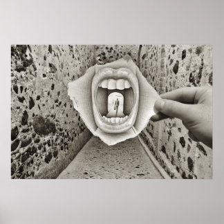 Affiches Caméra Crayon Vs - Bouche