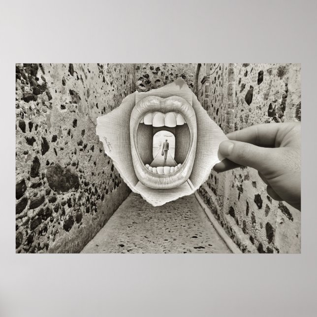 Affiches Caméra Crayon Vs - Bouche (Devant)