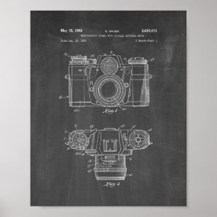 Affiches Caméra Photographique Avec Mètre D'Exposition Coup