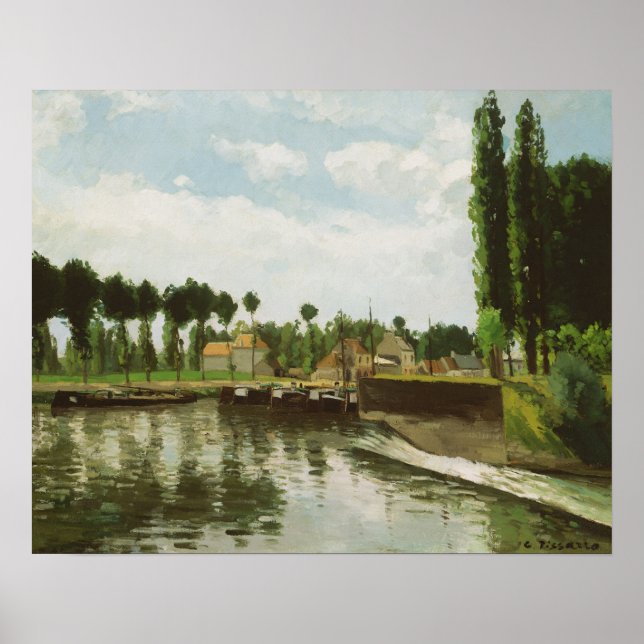 Affiches Camille Pissarro | L'écluse à Pontoise (Devant)