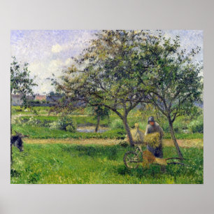 Affiches Camille Pissarro The Wheelbarrow, Orchard, c.188