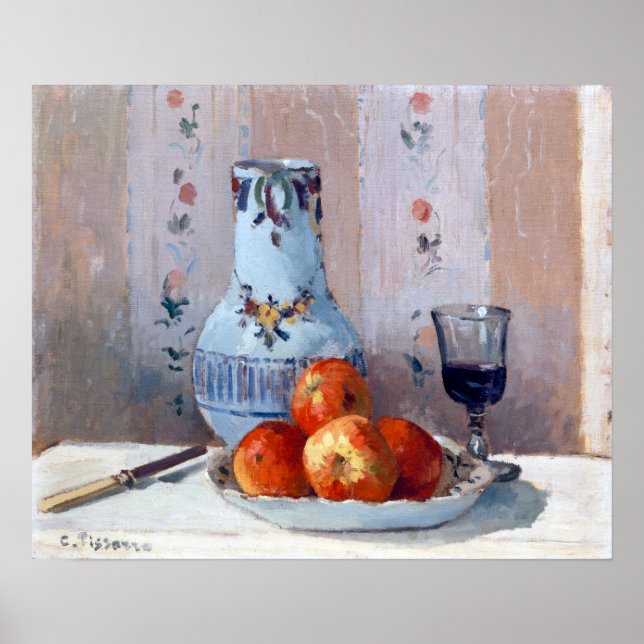 Affiches Camille Pissarro Vie morte avec pomme Pitcher (Devant)