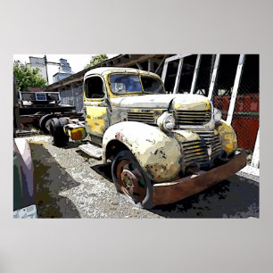 AFFICHES CAMION À PLATEAU DE L'ÈRE DE LA GUERRE 1946