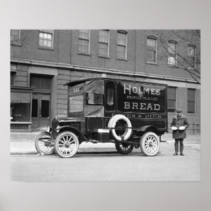 Affiches Camion de livraison de boulangerie, 1923. Photo