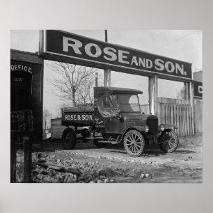 Affiches Camion de livraison de charbon, 1925. Photo ancien