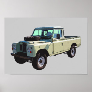 Affiches Camion de ramassage Land Rover 1971
