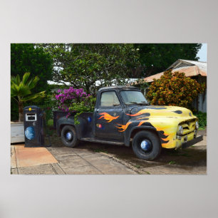 Affiches Camionnette vintage des années 1950 à Hawaii