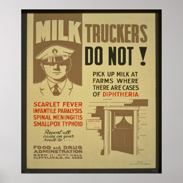 Affiches Camions de lait (Devant)