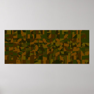 Affiches Camo vert et Brown, Motif Abstrait.