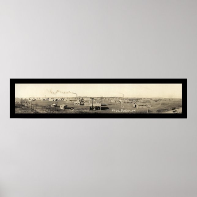 Affiches Camp Custer MI Photo 1917 (Devant)
