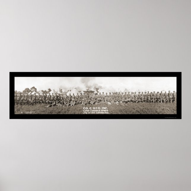 Affiches Camp d'infanterie canton Photo OH 1917 (Devant)