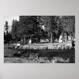 Affiches Camp Sherman, Oregon vue des Cabines de Rogers
